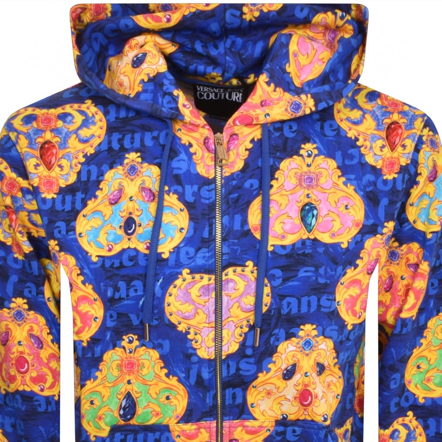 Versace blue hoodie cheap